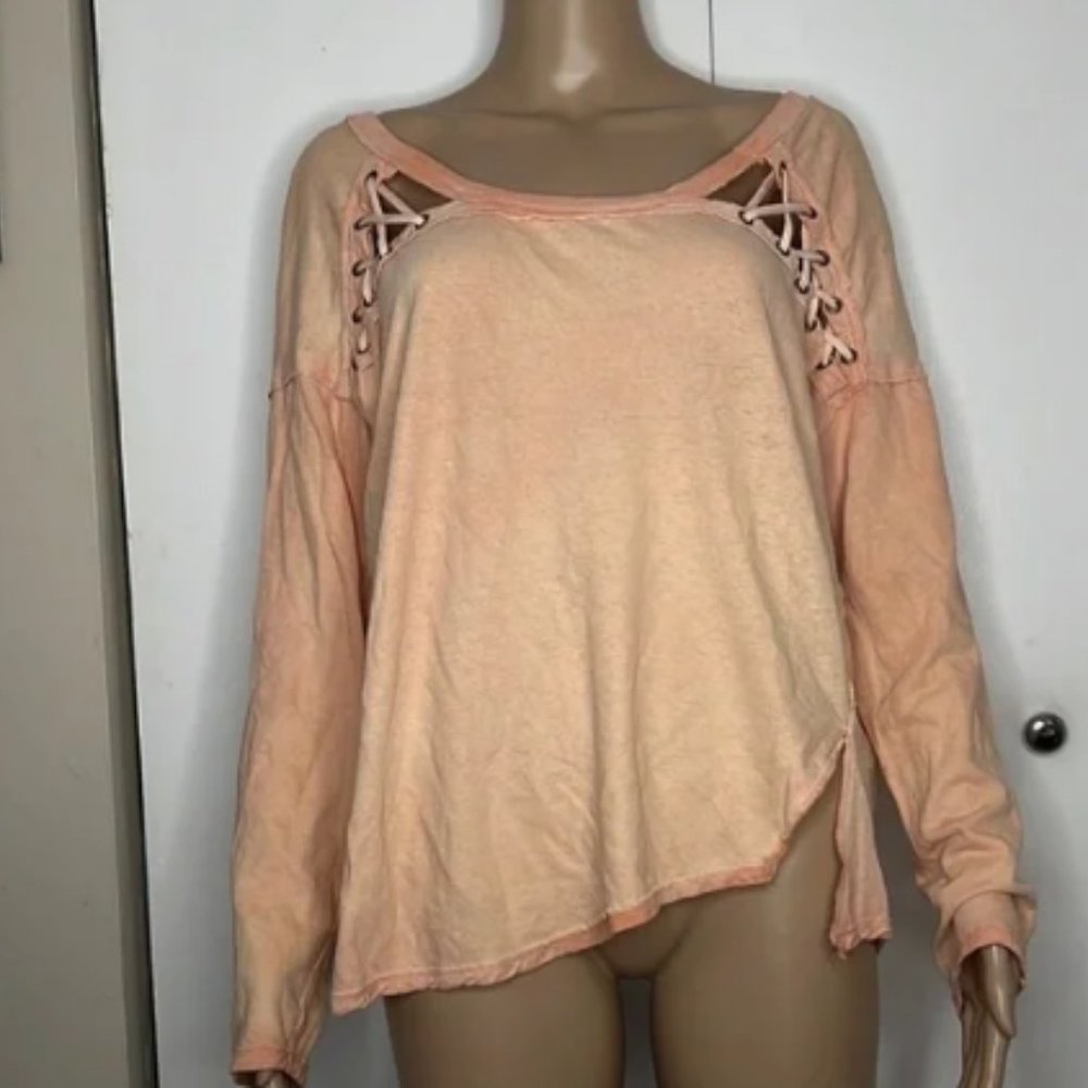 Free People First Love Lace-up Long Sleeve - L - Picture 4 of 11